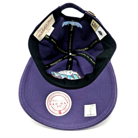 Men's Mitchell & Ness Purple NBA Utah Jazz Team Ground HWC Adjustable Strap - Picture 4 of 6